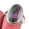 Ruby In Zoisite Handmade Lab-Created 925 Sterling Silver Jewelry Ring S.9 S1d68