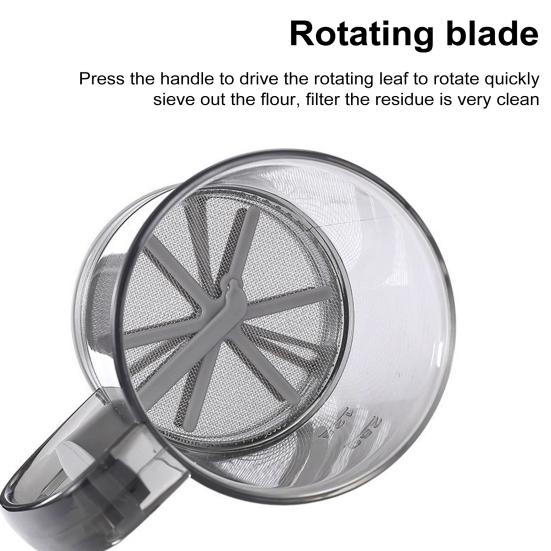 Кухонный сито для муки, пищевой сорт, мелкая сетка из нержавеющей стали, быстрое просеивание, защита от засорения, пресс для одной руки, кривошипный сито для выпечки, фильтр для сока, соевого молока