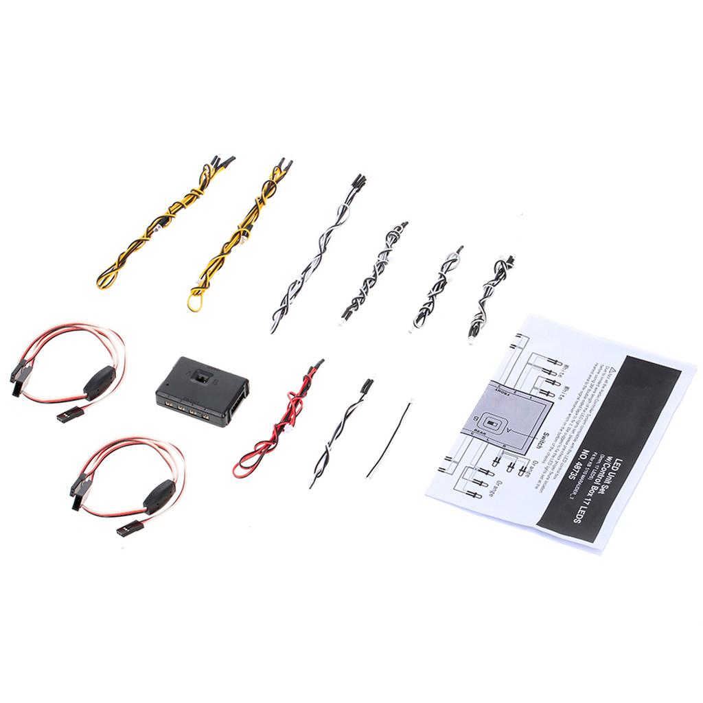 Killerbody Комплект светодиодных фонарей с блоком управления 17 светодиодов Замена для KB 1 10 MARAUDER Axial SCX10 TRX 4 Пульт