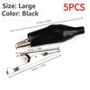 5PCS Alligator Clips 28mm 35mm 45mm Crocodile Type Clips Electrical Clamps Testing Probe Meter Black Red with Plastic Coated