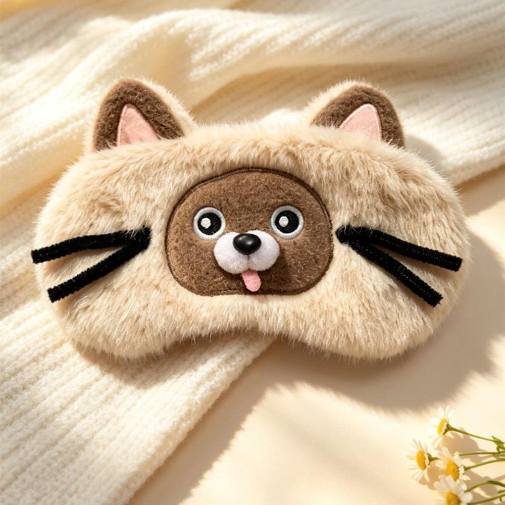 Padded Plush Eye Mask Soft Light Blocking Blindfold Durable Sleep Eye Mask Travel Sleeping Rest