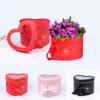 1PC Transparent Rotating Flower Packing Box With Clear Window Heart Shape Two Layer PVC Gift Box