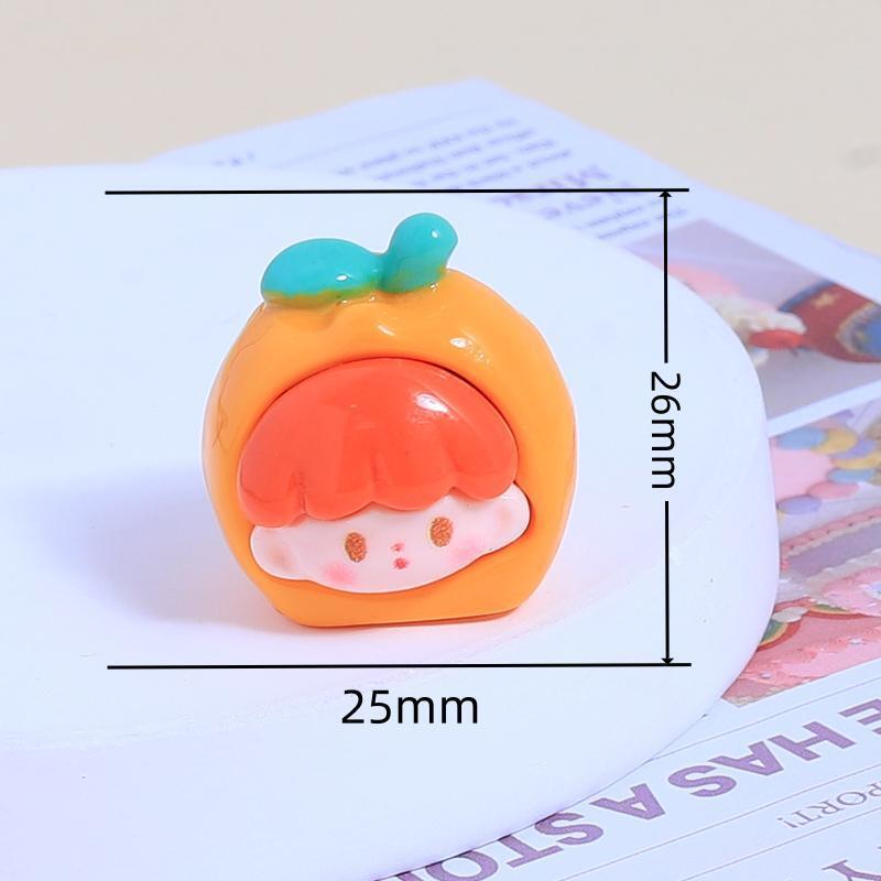 3D милая фруктовая девочка, полимерная кукла для изготовления украшений и поделок своими руками