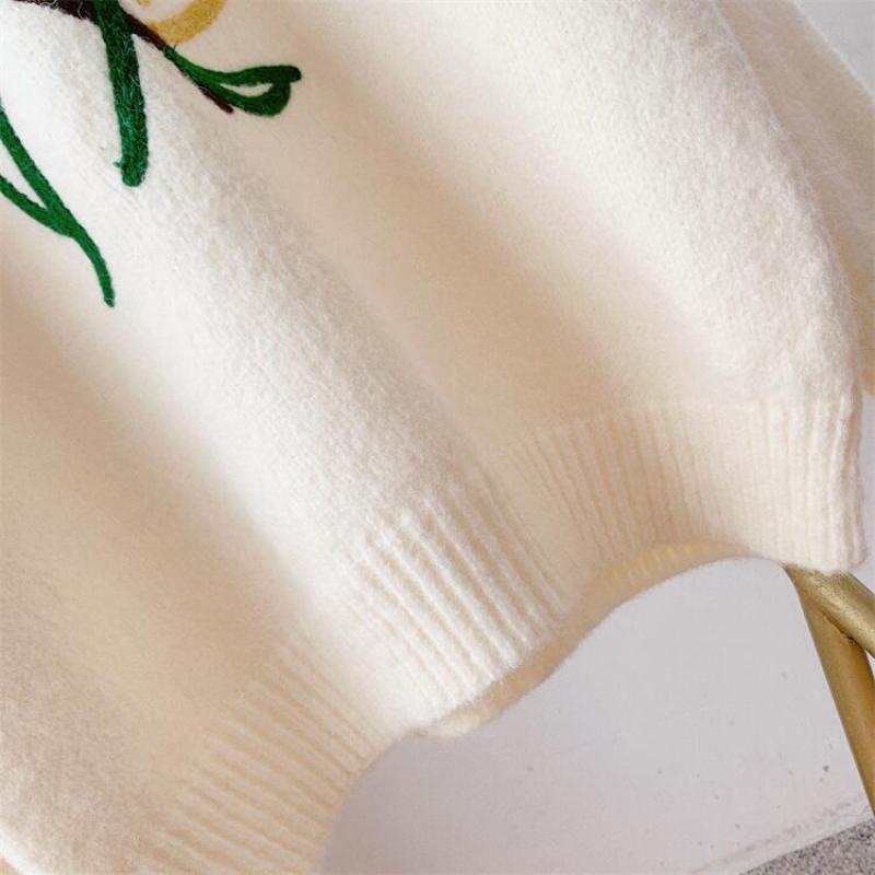 Японский свитер в стиле ретро, ​​женский осенне-зимний новый корейский свежий свободный верх, теплый толстый джемпер с круглым вырезом, вязаный свитер, топы