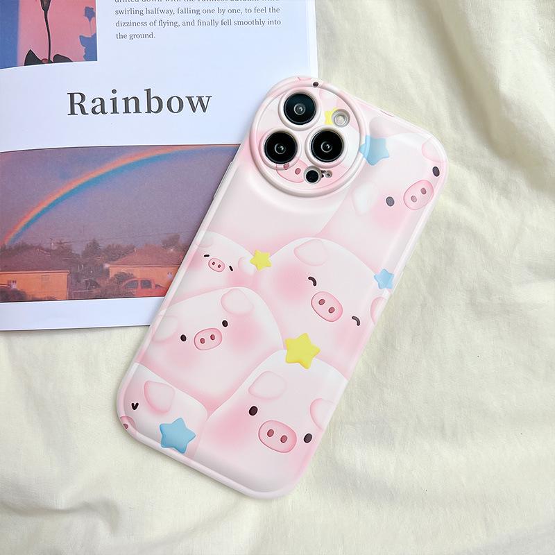 Creative Cartoon Air Cushion Case for Apple iPhone 13 Pro Max, 15, 14, and 7/8 Plus