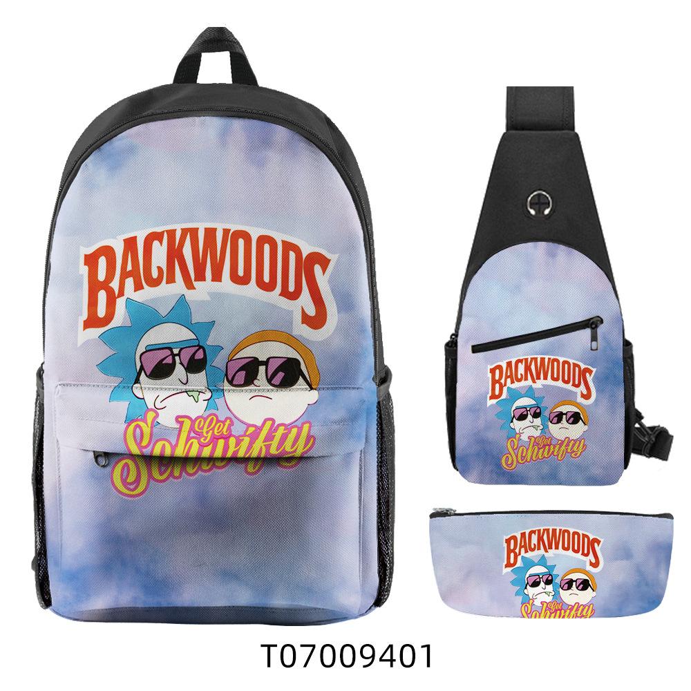 Популярный 3D Рюкзак Backwoods Сигара Студенческий Рюкзак для Кампуса Дорожная Сумка
