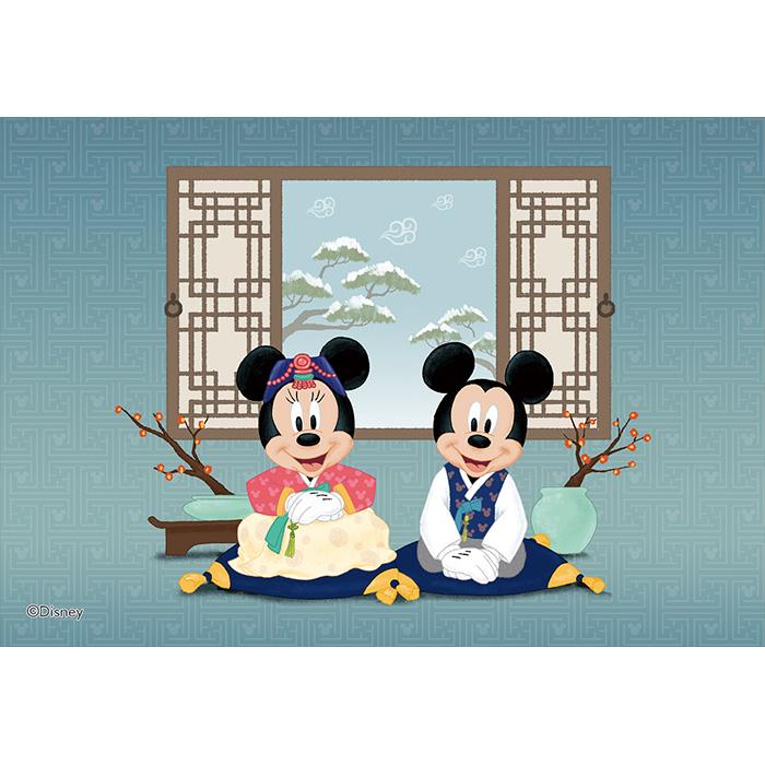 Корейские поздравления с Новым годом от Микки и Минни (Минни) Пазл Disney 108 деталей