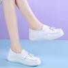 Туфли для медсестер женские весенние мягкие дышащие туфли на плоской подошве белые медицинские туфли универсальные женские туфли маленькие белые туфли
