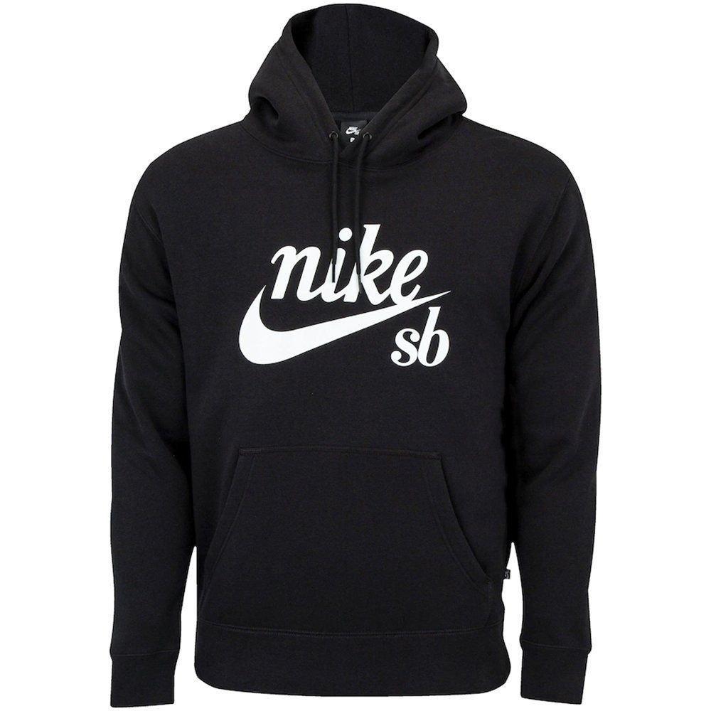 Nike Alphabet Logo Print Long Sleeve Hoodie Men Tops Black CW4383-010