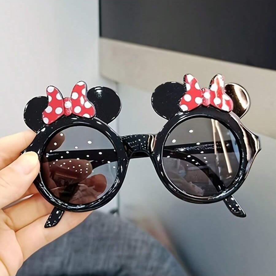 Модные очки «кошачий глаз» MINISO с Минни Маус - Шикарные модные аксессуары для вечеринок, Красные и черные, Детали в горошек, Пластиковая оправа