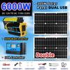 Solar Generator with 2X300W Solar Panel Solar System Home Complete Kit 6000W Power Inverter 30A Controller Solar Charge Camping