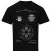 Nicola Tesla Electrical Transmission Patent Art Blueprint T-Shirt Graphic T Shirts Retro Streetwear Neck Short-sleeved Men's Tee