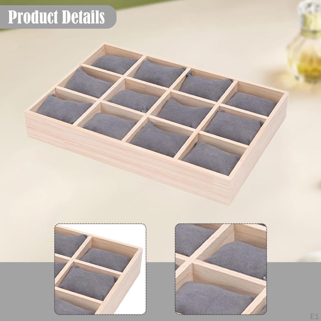 Коробка для часов и украшений, держатель для браслетов, мужская, 12 слотов, контейнер, многофункциональная, с подушкой, портативная