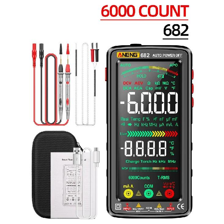 ANENG 681/682/683 Pro 6000 Count Voltage Tester Current Meter Rechargable Digital Multimeter Non-contact Electric Measuring Tool