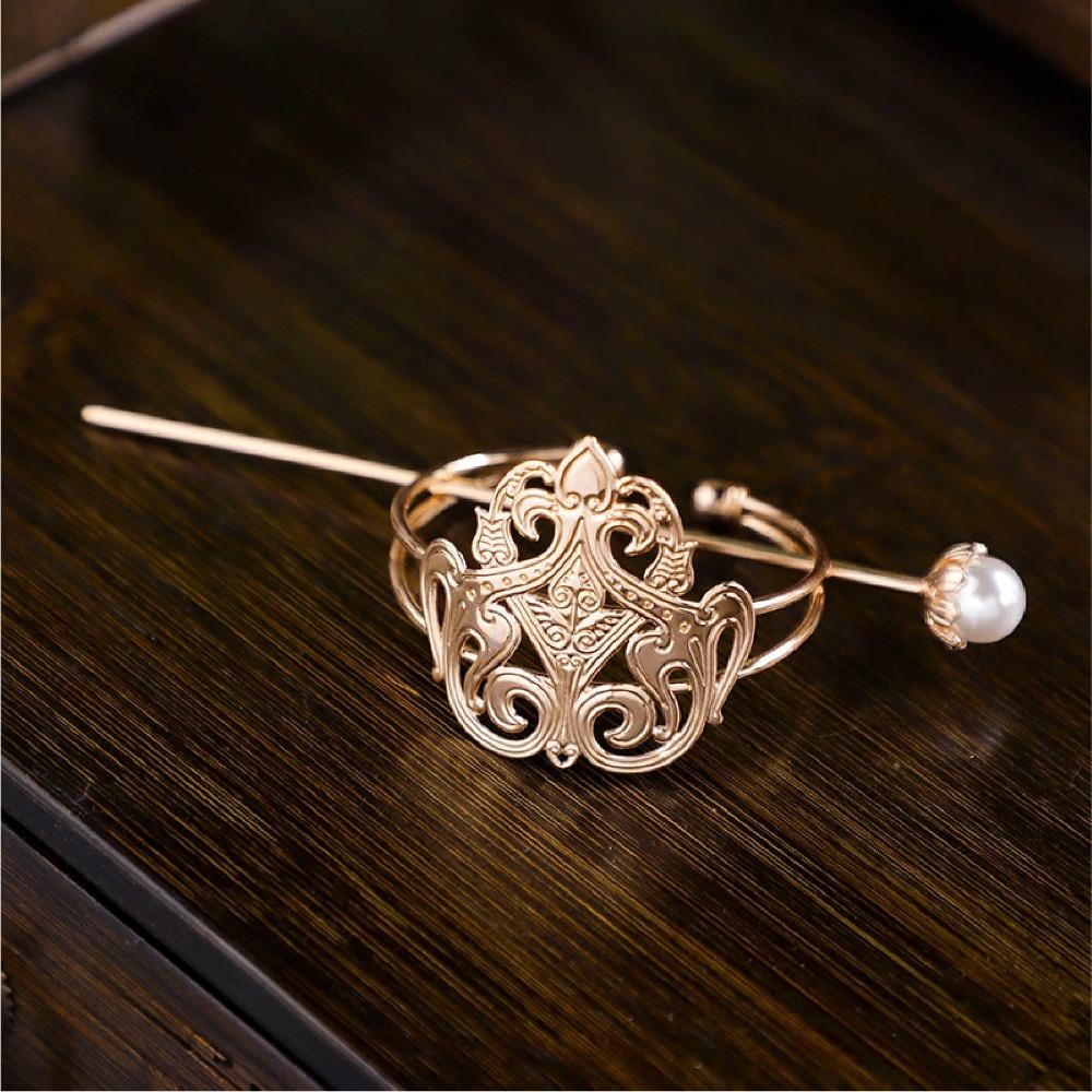 Головной убор, держатель для волос «конский хвост», китайская ханьфу-корона династии Тан, изысканный аксессуар для волос