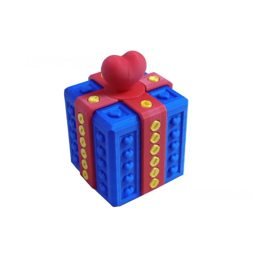 Creative 3D Printed Annoying Screw Gift Box Plastic Funny Heart Design Box Decorative Novelty Gift Storage Box Christmas Gift