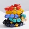 Acrylic Square Beads Bracelet Colorful Stack Hand Chain Elastic Geometric Bracelet  Party Jewelry