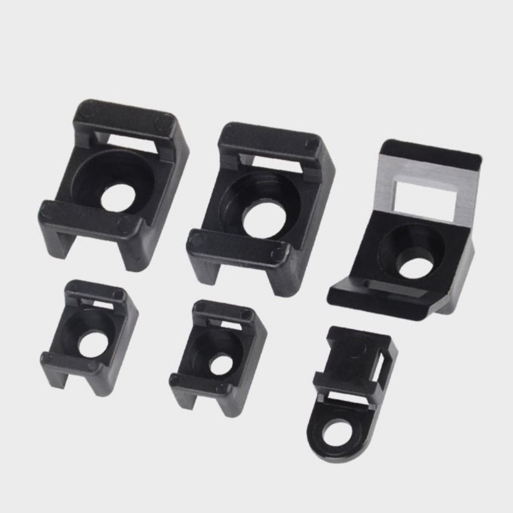 100PCS HC-4 Plastic Wire Mounts Seat Data Line Winder Cable Tie Fixed Seat
