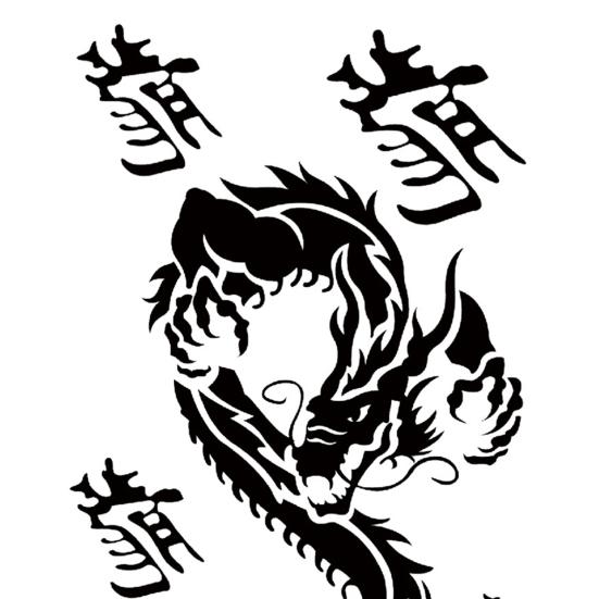 Waterproof Black Letters Body Art Tattoos English Word Decorative Sticker for Body