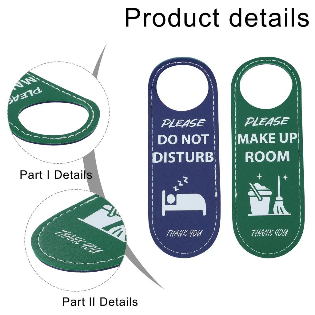 Не беспокоить Гостиничный знак-инструкция Двусторонний знак на дверь из ПУ-кожи Гостиничный Для домашнего декора Аксессуар В наличии Оптовая продажа