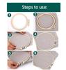 Imitation Bamboo Plastic Embroidery Cross Stitch Hoop Fixed Embroidery Bandage Frame