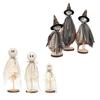 3Pcs/Set Halloween Ghost Decorations Rustic Centerpiece with Fabric Ghost Figures