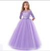 Платье для девочек-подростков, летняя детская одежда, вечерние элегантные длинные тюлевые платья принцессы для маленьких девочек, детские кружевные платья для свадебной церемонии