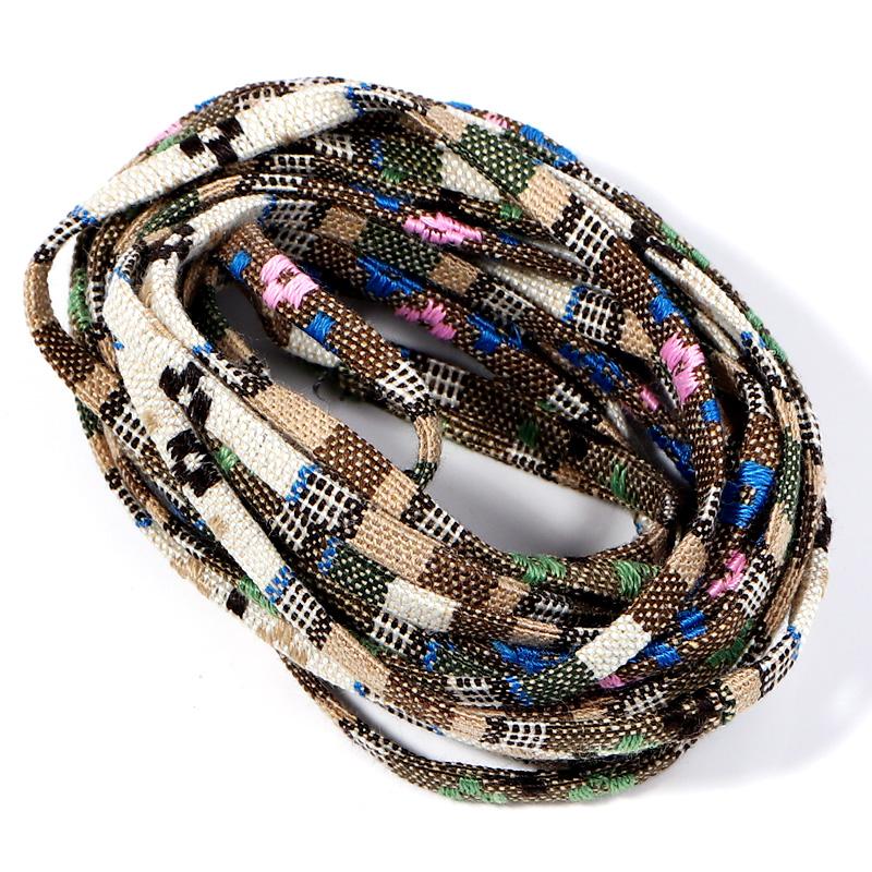 5 Yards Cotton Rope 5mm Fabric Ethnic Decorative Flat Twisted Cords For Handmade Bracelets Materials Jewelry Making Wholesale