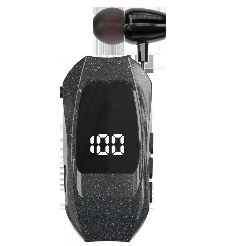 GT010 Wireless Bluetooth Earphone: Clip-On, Large Battery, Vibration, Retractable, with Digital Display for Business Use