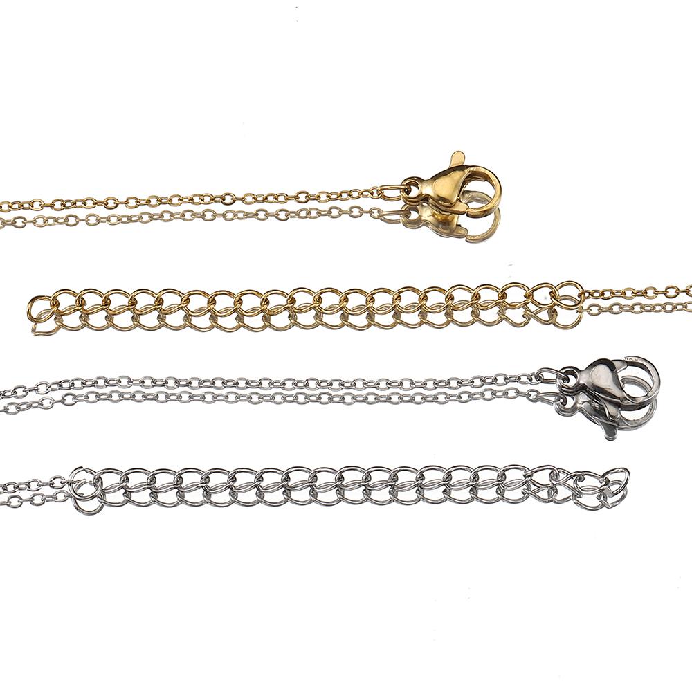 10pcs 5pcs Stainless Steel Chain O Shape Chain with Lobster Clasps Necklace Chains for Jewelry Making Charms Pendants DIY