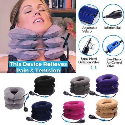 Устройство для вытягивания шеи. Надувной шейный воротник. Поддержка шеи. Мягкая шейная тяга.