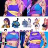 Популярные K Pop Охотники на демонов Тату-наклейки Анимация Периферия Дети Наклейки для переноса водой Вечеринки Занимательная игрушка Анимационный дизайн Подарки
