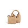 Тканая сумка через плечо в стиле ретро «Мать и дитя» — вместительный дизайн в форме ведра