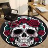 1PC Sugar Skull Office Round Rug, Non slip, Soft and Durable Office Rug for Interior Decoration, Perfect for Office