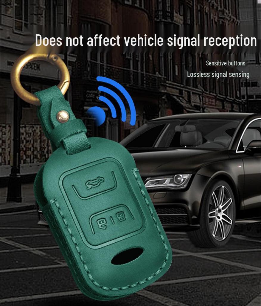 Чехол для ключа автомобиля из натуральной кожи для моделей Chery Tiggo, QQ, Arrizo