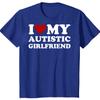 Футболка «Я люблю свою аутичную подругу», забавные футболки для бойфренда с месяцем осведомленности об аутизме, повседневные базовые футболки с круглым вырезом