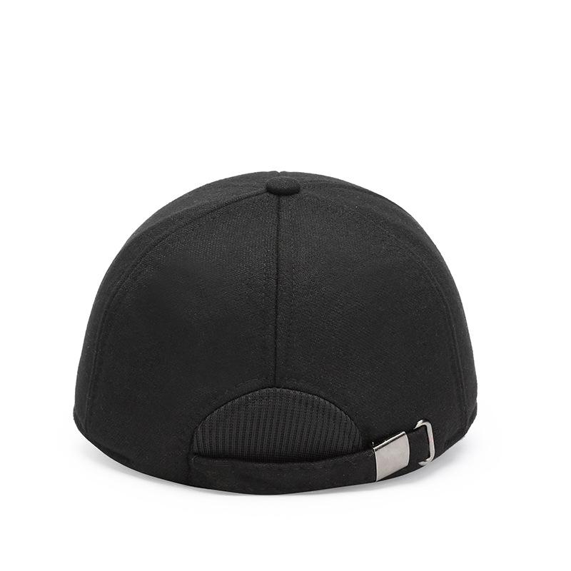Мужская кепка, весна-осень-зима, бейсбольная кепка среднего возраста, шерстяная теплая защитная кепка для ушей, уличная хлопковая кепка
