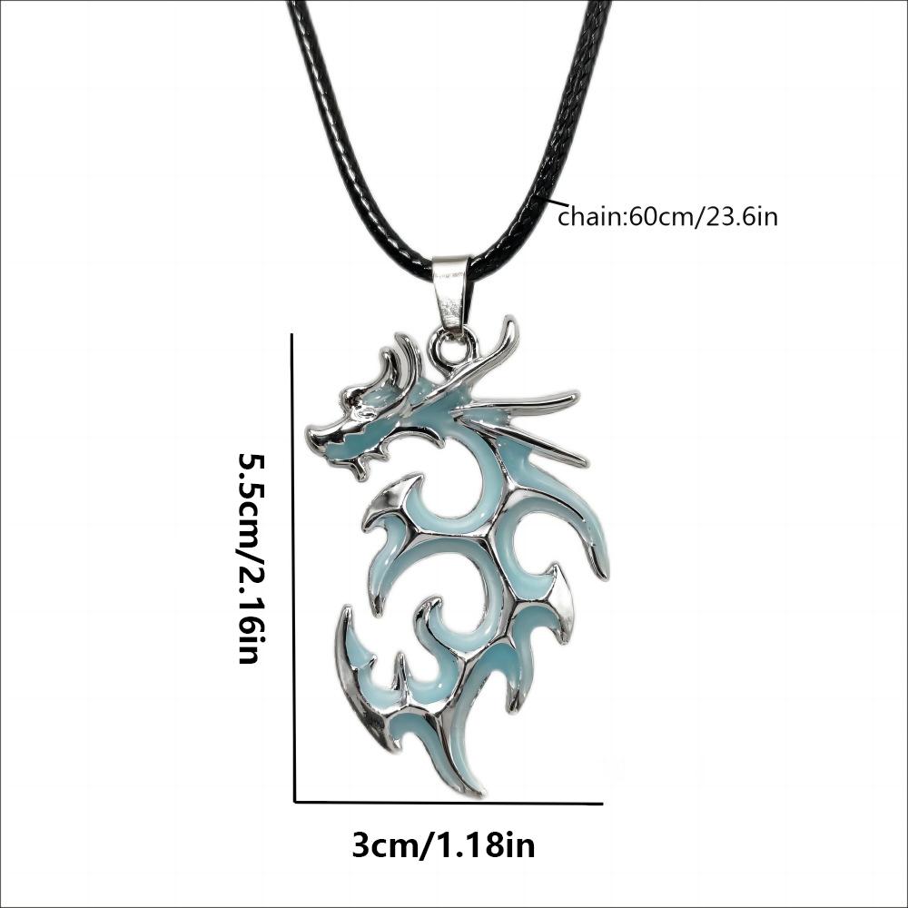 Светящееся в темноте ожерелье с подвеской в виде дракона, лунный камень, светящееся ожерелье для мужчин и мальчиков