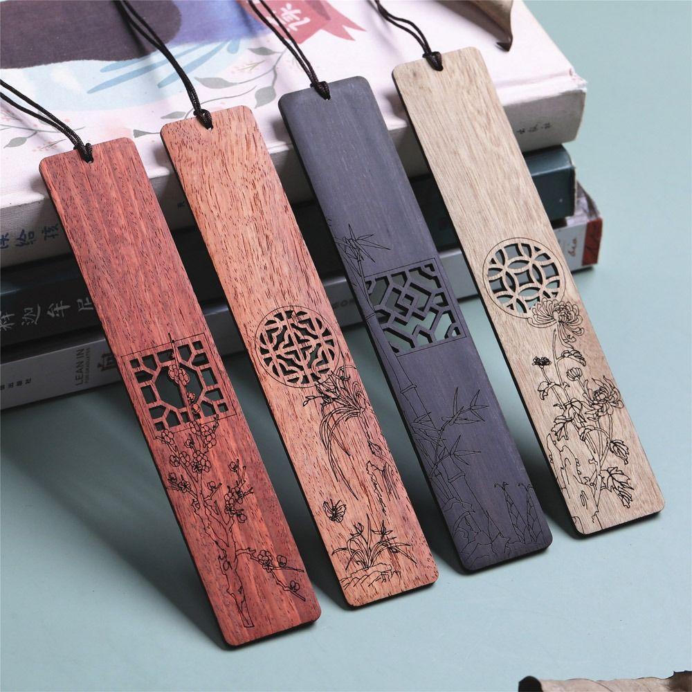 Stationery Vintage Bookmark Wooden Book Page Marker Durable Book Clip