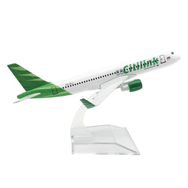 Витрина Бутика Украшение 16СМ Индонезия Citilink Airways Модель Самолета Литой Металл Масштаб 1/400 Самолеты Игрушка для Детей