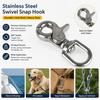 Marine Grade Carabiner 304 Stainless Steel Trigger Clip Hook Heavy Duty Snap Swivels  Outdoor