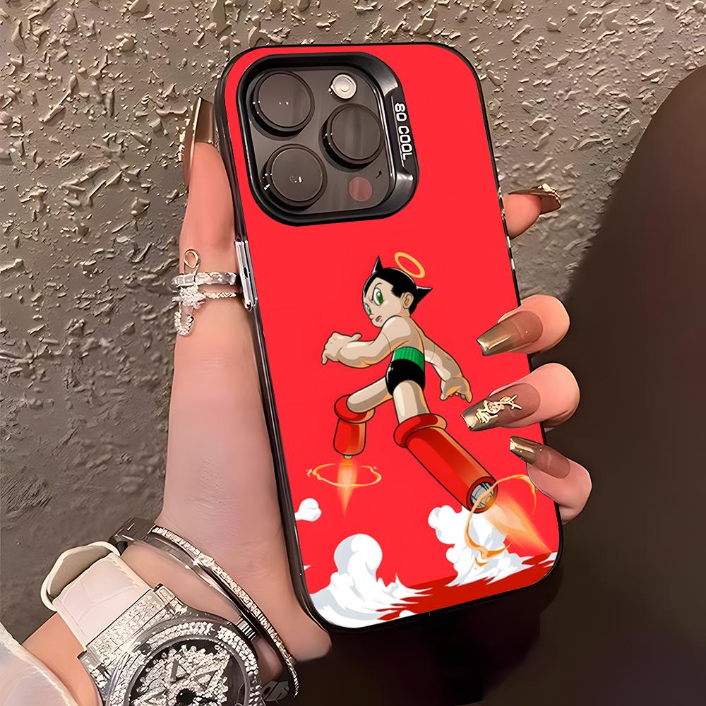 Japanese Anim Astro Boy Phone Case For IPhone17 Air 16 15 14 Plus 13 12 11 Pro XS Max Silver Black Bumper Case