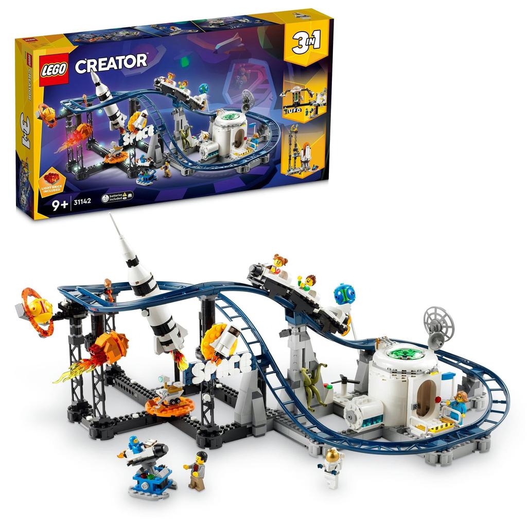 LEGO Creator Expert Space Roller Coaster Toy Present Birthday Block Christmas Boys Girls Children 9 Years Old 10 Years Old 11 Years Old Elementary