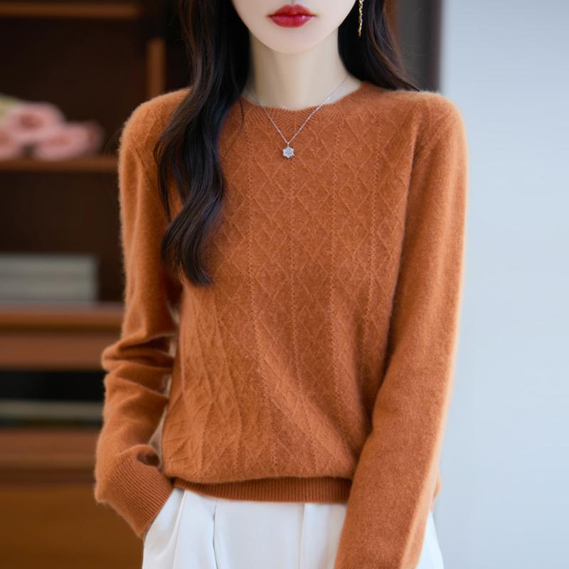 Женский кашемировый свитер Qinghe кашемир 30% кашемир 70% шерсть осенне-зимний пуловер теплый и модный