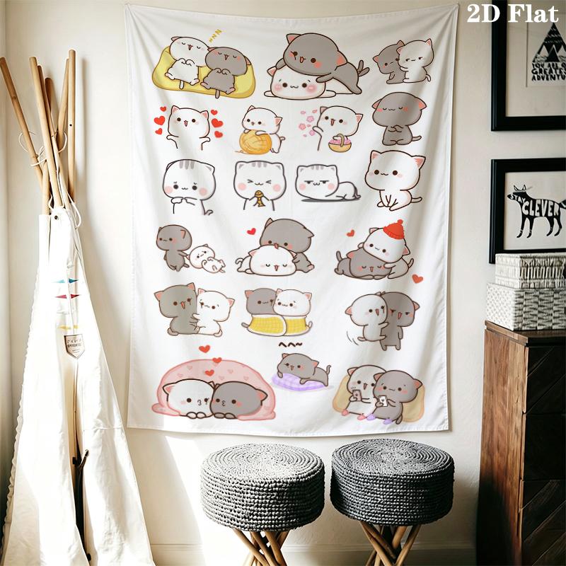 BUBU&DUDU Wall Tapestry Aesthetic Wall Hanging Printed Fabric Blanket Decorative Tapestries for Bedroom Living Room Home Decor