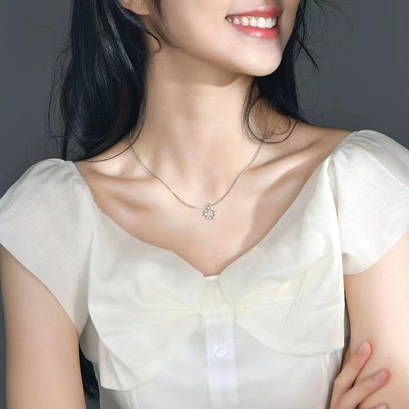 Счастливый венок ожерелье женское нишевое легкая роскошь высококачественный подвеска минималистичный пасторальный ins стиль ювелирные изделия