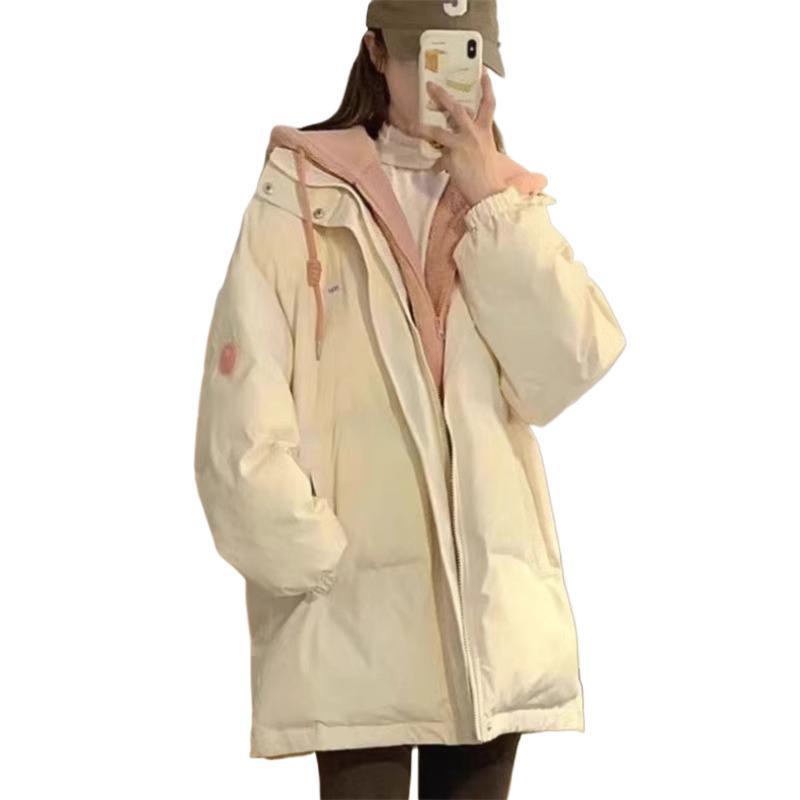 Поддельная двухкомпонентная хлопковая одежда женская зимняя 2024 новая свободная зимняя одежда внутреннее пальто из овечьей шерсти универсальное женское пальто