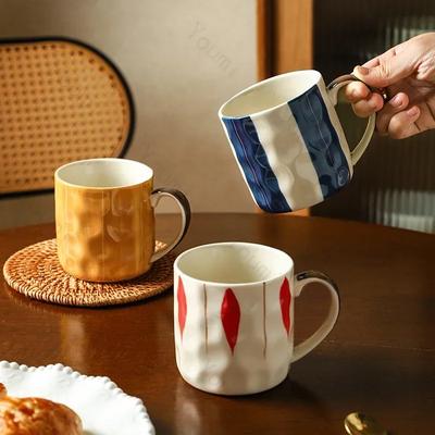 Творческие изысканные керамические кружки, высококачественные офисные кружки для отдыха, чашки для воды, домашние чашки для послеобеденного чая, кофейные чашки, уникальная парная кружка