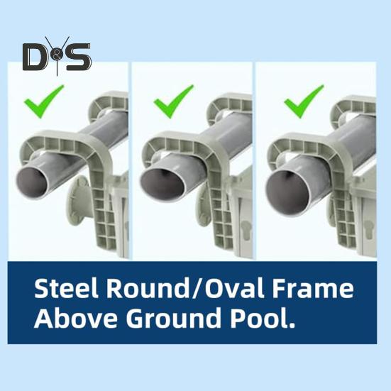 Pool Storage Basket for Above Ground Pools Poolside Storage Organizer with Cup Holder Hook Pool Accessories Holder Fits for Most Frame Pools