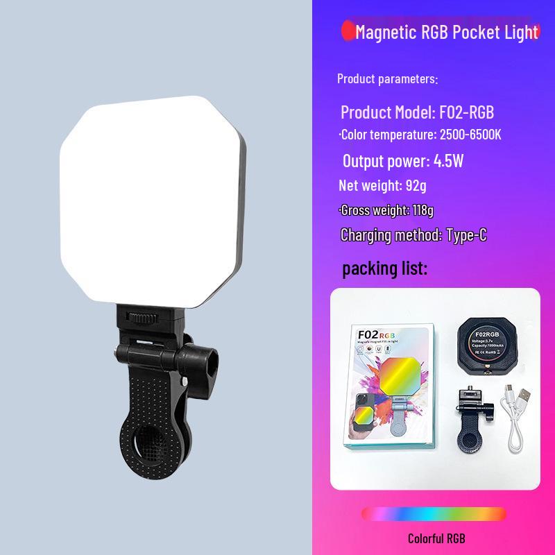 Мини RGB LED Карманный Свет для Мобильной Фотосъемки и Прямых Трансляций
